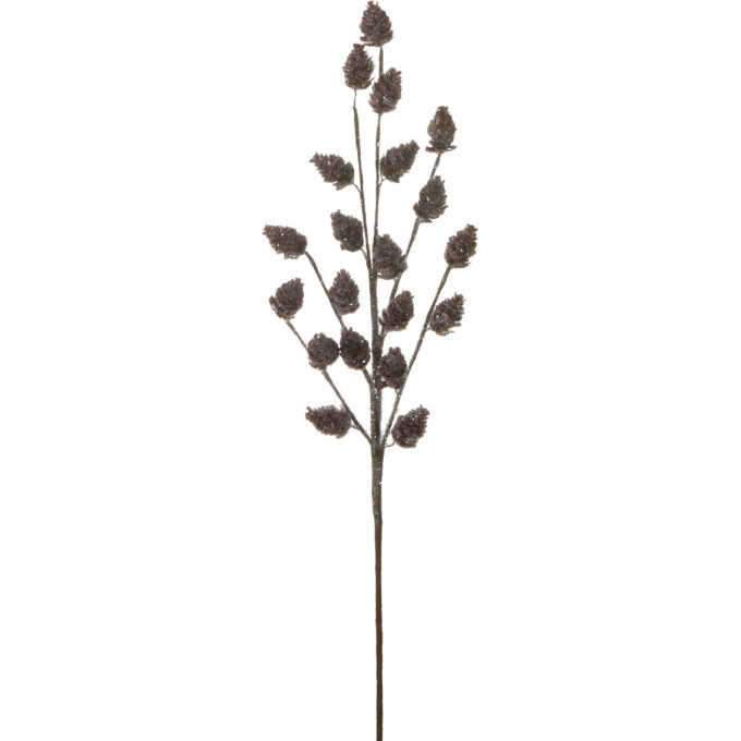 Веточка с шишками HOUSE OF SEASONS 70 см белая 83488